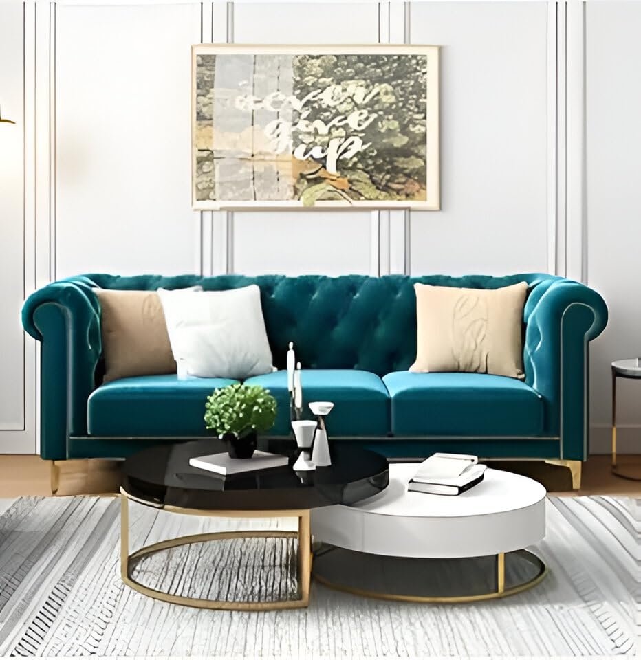 Sky Rise Decor Modern Classic 5 Seater Fabric & Valvet Tufted - Image 2