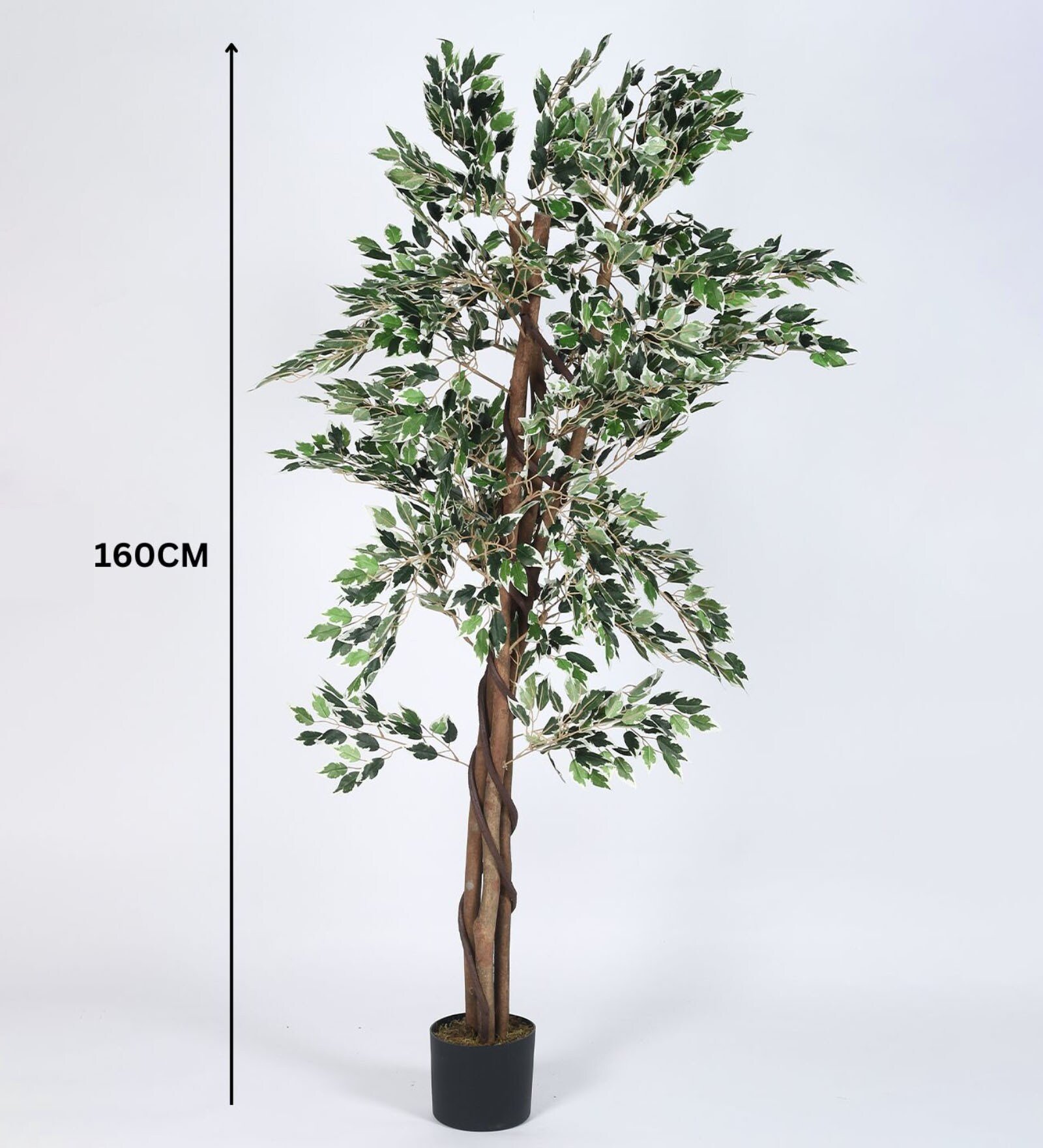 Arick Decor 63 Inch Artificial Ficus Plants With Black Pot - Image 4