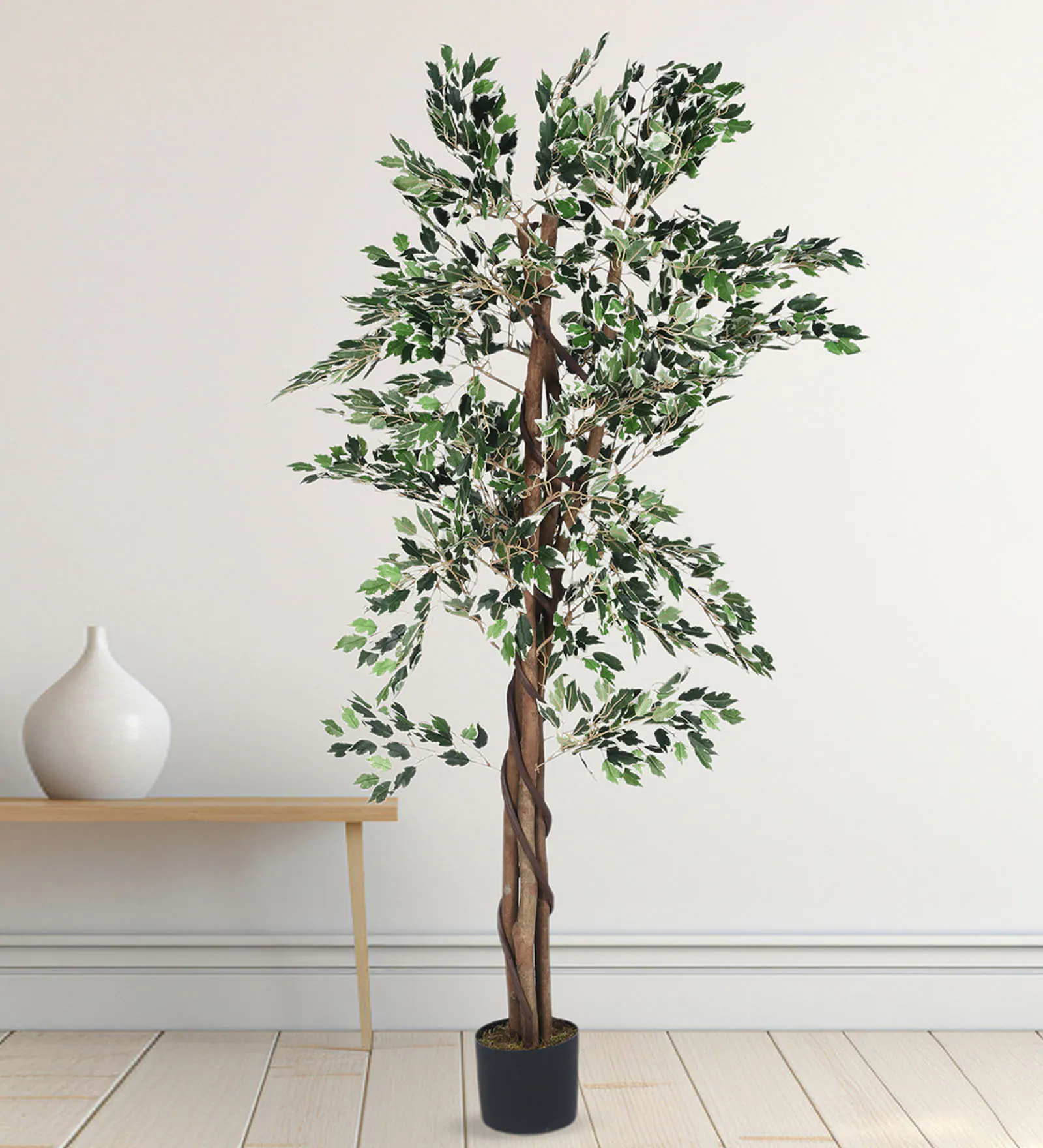 Arick Decor 63 Inch Artificial Ficus Plants With Black Pot