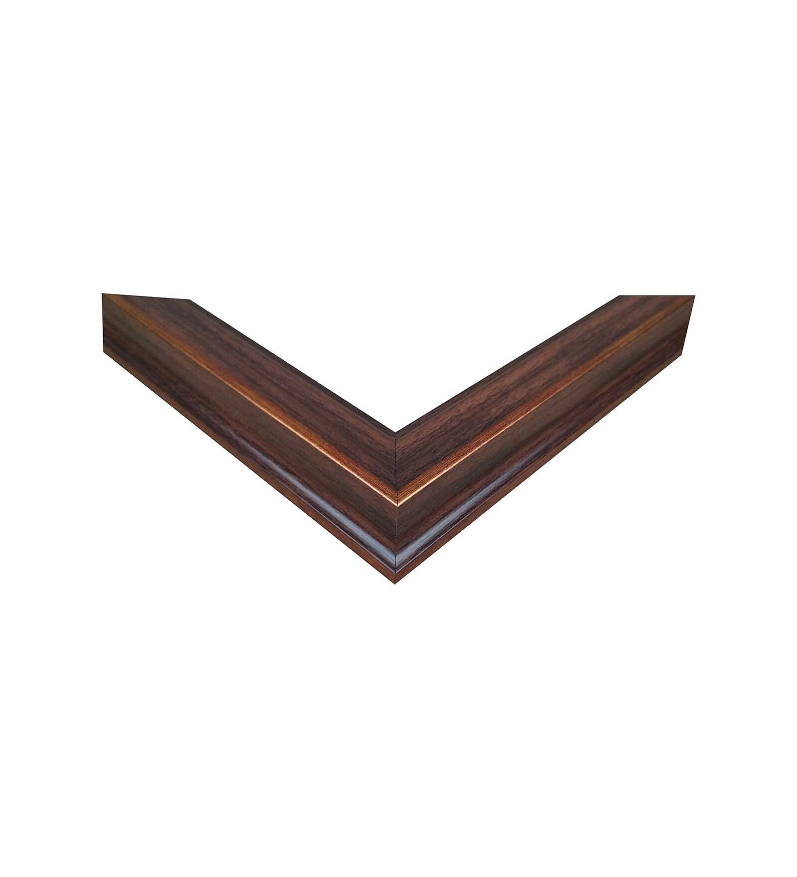 Brown Wood & Glass Full Length Mirror - Image 2